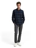 Regular Fit Hemd mit Logo-Stickerei navy tonal check