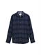 Regular Fit Hemd mit Logo-Stickerei navy tonal check