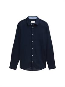 Regular Fit Hemd mit Logo-Stickerei sky captain blue