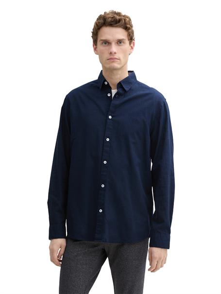 Regular Fit Hemd mit Logo-Stickerei sky captain blue