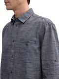 Regular Fit Hemd mit Turn-up-Funktion white blue fil a fil dobby