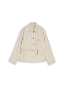 Regular Fit Jacke mit Leinenanteil sand stone beige
