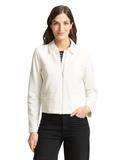 Regular Fit Jacke mit Reißverschluss whisper white