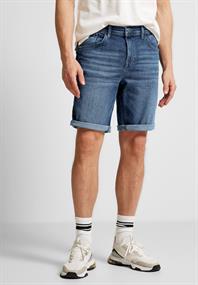 Regular Fit Jeansshorts indigo blue wash