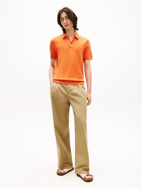 Regular Fit Knit Polo Shirt brilliant orange