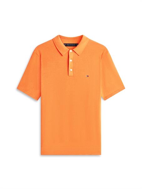 Regular Fit Knit Polo Shirt brilliant orange