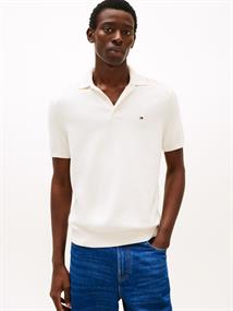 Regular Fit Knit Polo Shirt ivory petal