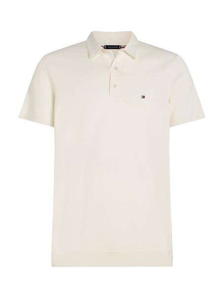 Regular Fit Knit Polo Shirt ivory petal
