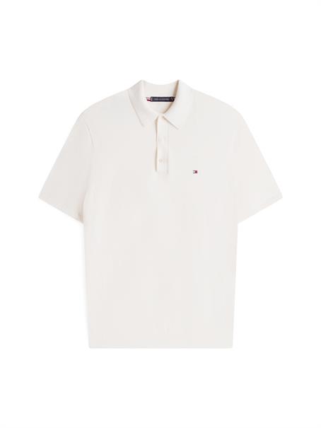 Regular Fit Knit Polo Shirt ivory petal