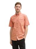 Regular Fit Kurzarmhemd aus Baumwolle brick orange multicolor dot
