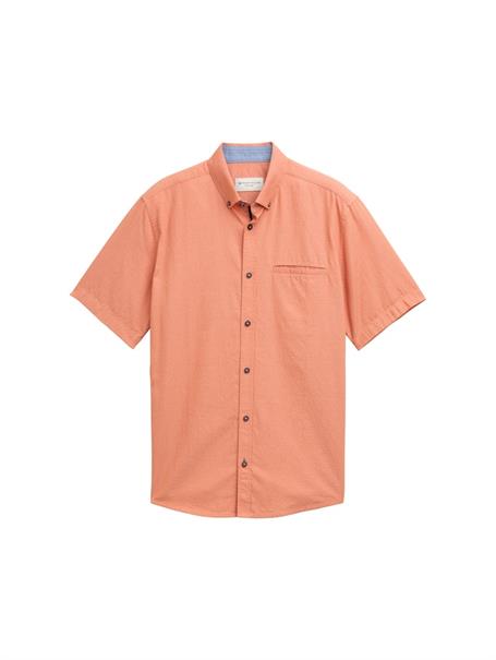 Regular Fit Kurzarmhemd aus Baumwolle brick orange multicolor dot
