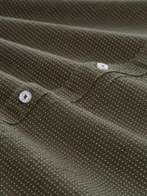 Regular Fit Kurzarmhemd aus Baumwolle deep leaf green dot structure