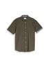 Regular Fit Kurzarmhemd aus Baumwolle deep leaf green dot structure