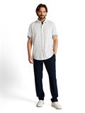 Regular Fit Kurzarmhemd aus Baumwolle gardenia white dot structure