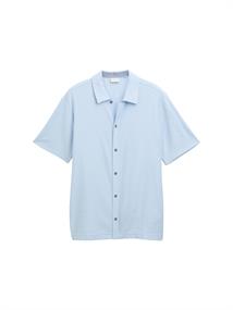 Regular Fit Kurzarmhemd aus Jersey light powder blue