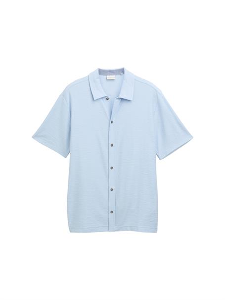 Regular Fit Kurzarmhemd aus Jersey light powder blue