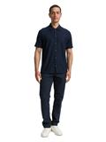 Regular Fit Kurzarmhemd aus Jersey sky captain blue