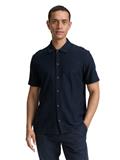 Regular Fit Kurzarmhemd aus Jersey sky captain blue