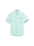 Regular Fit Kurzarmhemd mit Brusttasche bright mint structure