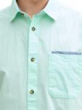 Regular Fit Kurzarmhemd mit Brusttasche bright mint structure