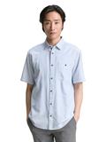 Regular Fit Kurzarmhemd mit Brusttasche powder blue zigzag structure