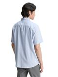 Regular Fit Kurzarmhemd mit Brusttasche powder blue zigzag structure
