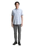 Regular Fit Kurzarmhemd mit Brusttasche powder blue zigzag structure