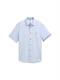 Regular Fit Kurzarmhemd mit Brusttasche powder blue zigzag structure