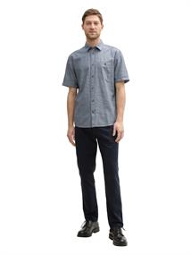 Regular Fit Kurzarmhemd mit Brusttasche sky captain zigzag structure