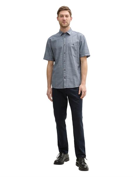 Regular Fit Kurzarmhemd mit Brusttasche sky captain zigzag structure