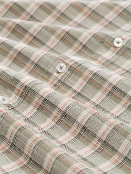 Regular Fit Kurzarmhemd mit Karomuster green white check