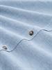 Regular Fit Kurzarmhemd mit Leinenanteil bleeched blue chambray