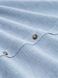Regular Fit Kurzarmhemd mit Leinenanteil bleeched blue chambray
