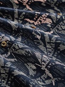 Regular Fit Kurzarmhemd mit Muster navy green palm design