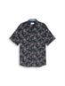 Regular Fit Kurzarmhemd mit Muster navy green palm design