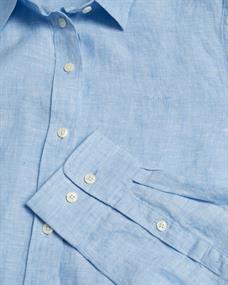 Regular Fit Leinen Chambray Bluse gentle blue