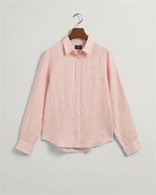 Regular Fit Leinen Chambray Bluse guava orange