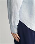 Regular Fit Leinen Chambray Bluse light blue