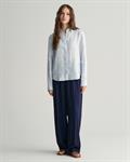 Regular Fit Leinen Chambray Bluse light blue
