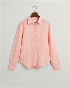 Regular Fit Leinen Chambray Bluse peachy pink