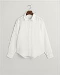 Regular Fit Leinen Chambray Bluse white