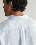 Regular Fit Leinen Hemd mit Streifen capri blue