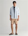Regular Fit Leinen Hemd mit Streifen capri blue