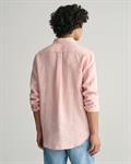 Regular Fit Leinen Hemd mit Streifen peachy pink