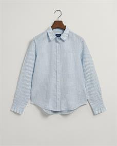 Regular Fit Leinenhemd mit Streifen gentle blue