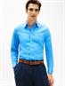 Regular Fit Linen Blend Button-Down Shirt blue spell