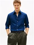 Regular Fit Linen Blend Button-Down Shirt carbon navy