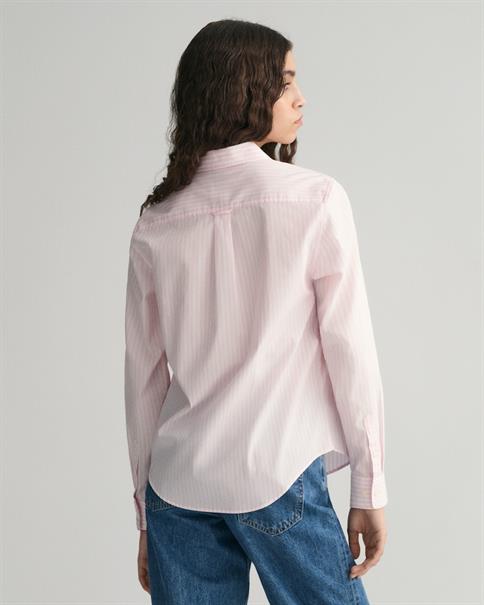 Regular Fit Popeline Bluse mit Streifen light pink