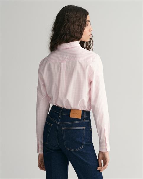 Regular Fit Popeline Bluse mit Vichy-Karo light pink