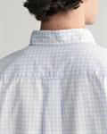 Regular Fit Popeline Kurzarmhemd mit Vichy-Karo light blue